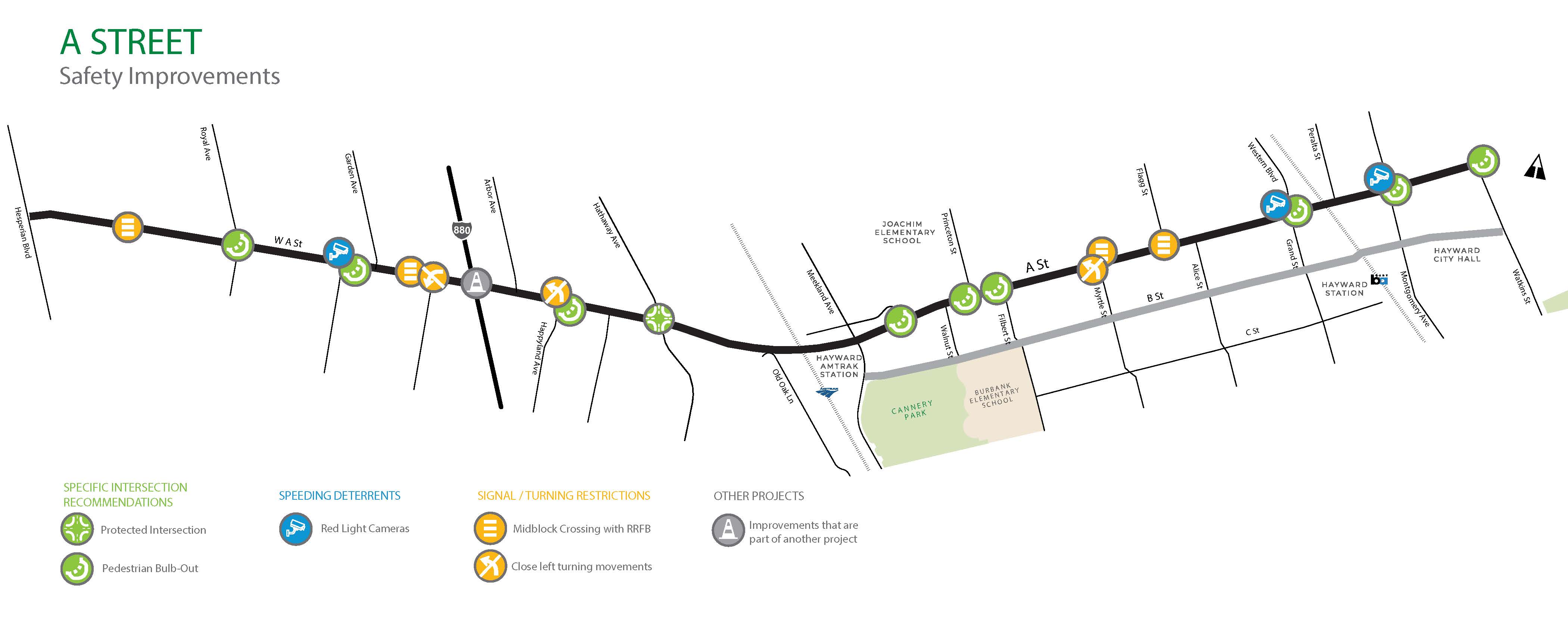 Overhead map of street