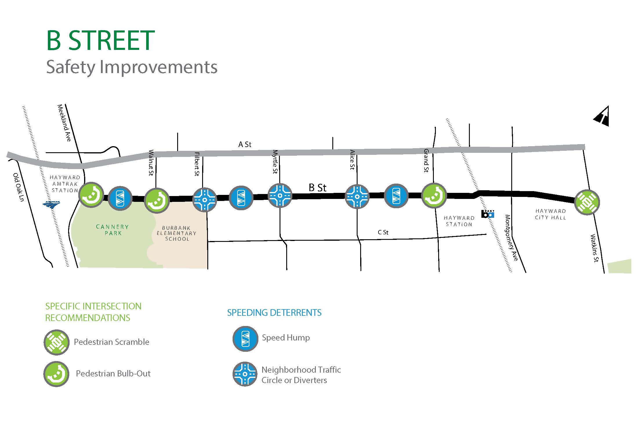 Overhead map of street
