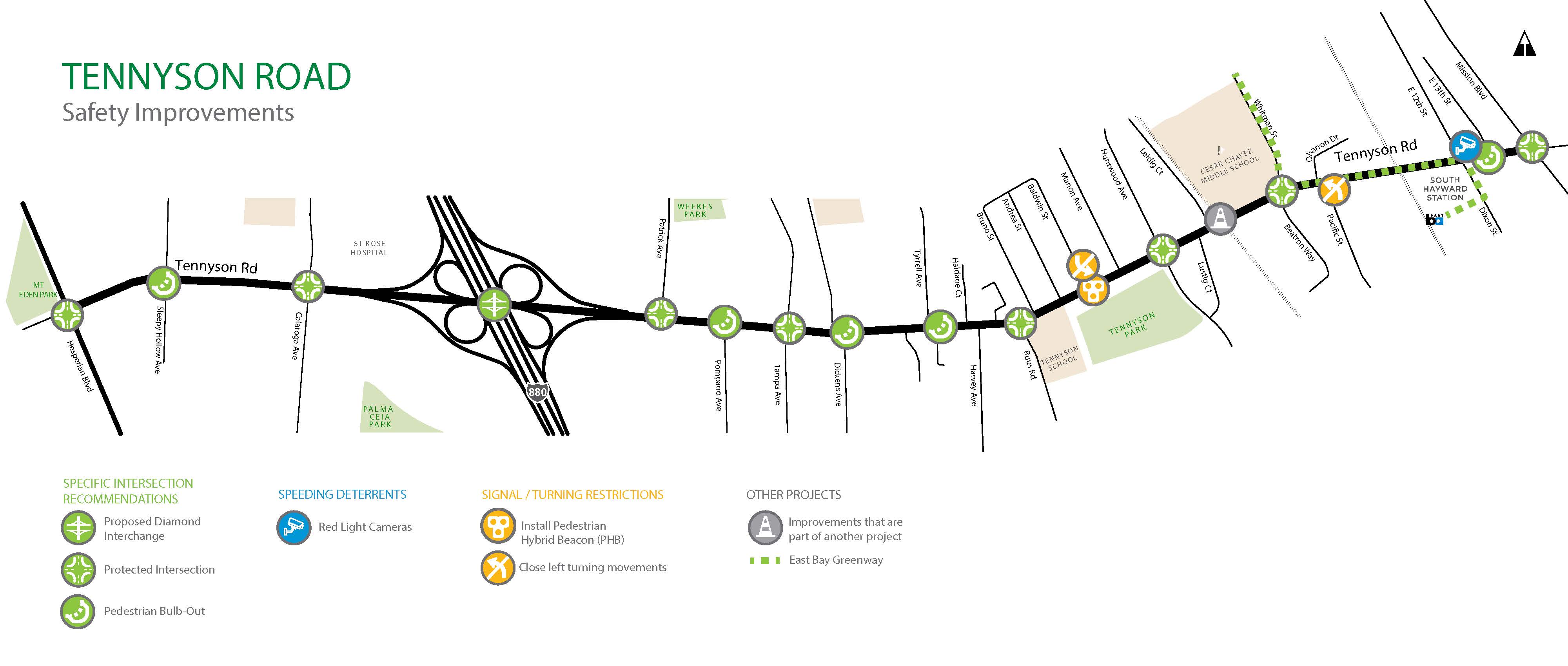 Overhead map of street